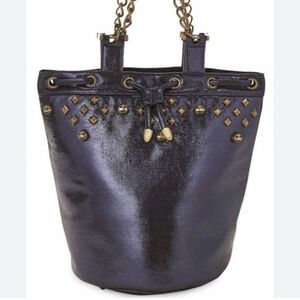 Disney Nightmare Before Christmas dark blue metalic bucket bag